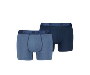 Boxershorts PUMA "PUMA MEN EVERYDAY BASIC BOXERS 2P", Herren, Gr. XXL, denim, Jersey, Obermaterial: 95% Baumwolle, 5% Elasthan, Unterhosen (50624136-XXL) denim