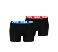 Boxershorts PUMA "PUMA MEN EVERYDAY BASIC BOXERS 2P", Jungen, Gr. M, schwarz (combo schwarz), Jersey, Obermaterial: 95% Baumwolle, 5% Elasthan, körpernah, Unterhosen, mit Puma Webbund (19480112-M) com