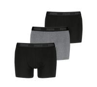 Boxershorts PUMA "PUMA MEN EVERYDAY BASIC BOXERS 3P", Herren, Gr. S, grau (grau combo), Single Jersey, Obermaterial: 95% Baumwolle, 5% Elasthan, körpernah, Unterhosen, Komfortabler elastischer Logobun