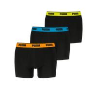Boxershorts PUMA "PUMA MEN EVERYDAY BASIC BOXERS 3P", Herren, Gr. XL, schwarz (various logo colors, schwarz), Jersey, Obermaterial: 95% Baumwolle, 5% Elasthan, körpernah, Unterhosen, Komfortabler elas