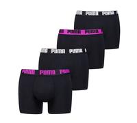 Boxershorts PUMA "PUMA MEN EVERYDAY BOXER 4P ECOM", Herren, Gr. L, electric orchid, schwarz combo, Jersey, Obermaterial: 95% Baumwolle, 5% Elasthan, eng, Unterhosen, mit breitem Logo-Webbund (70528655