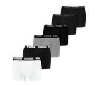 PUMA Herren Boxer Shorts, 6er Pack - Basic Boxer ECOM, Cotton Stretch, Everyday Schwarz/Weiß/Grau M