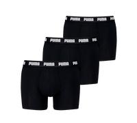 Boxershorts PUMA "PUMA MEN EVERYDAY BOXERS 3P", Herren, Gr. S, schwarz, Obermaterial: 95% Baumwolle, 5% Elasthan, eng, Unterhosen, mit Komfortbund (94141008-S) schwarz