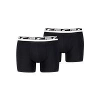 Boxershorts PUMA "PUMA MEN EVERYDAY MULTI LOGO BOXERS 2P", Herren, Gr. M, schwarz, Single Jersey, Obermaterial: 95% Baumwolle, 5% Elasthan, körpernah, Unterhosen, Komfortabler Logobund (98086653-M) sc