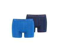 Boxershorts PUMA "PUMA MEN SPORT MICROFIBER BOXERS", Herren, Gr. L, blau (blau, navy), Obermaterial: 88% Polyester, 12% Elasthan, bedruckt, unifarben, normal, Unterhosen, mit Logo-Bund (30669934-L) bl