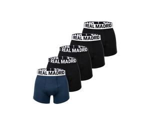 Boxershorts REAL MADRID "Boxershort RM Boxer Briefs 5-Pack 5er Pack", Herren, Gr. XXL, bunt (schwarz, dunkelblau), Obermaterial: 95% Baumwolle CO. 5% Elasthan EL., Unterhosen (21605218-XXL) schwarz, d
