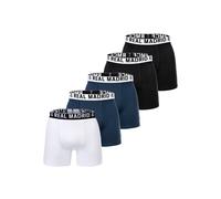Boxershorts REAL MADRID "Boxershort RM Kids Trunk Boxers 5-Pack 5er Pack", Mädchen, Gr. 116, bunt (weiß, dunkelblau, schwarz), Obermaterial: 95% Baumwolle CO. 5% Elasthan EL., Unterhosen (14143138-116