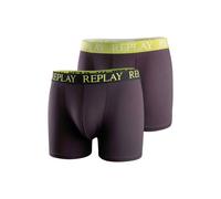 Boxershorts REPLAY "Boxershort 2er Pack", Herren, Gr. M, schwarz (schwarz, hellgrün), Obermaterial: 95% Baumwolle CO. 5% Elasthan EL., Unterhosen (27940742-M) schwarz, hellgrün