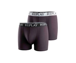 Boxershorts REPLAY "Boxershort 2er Pack", Herren, Gr. M, schwarz (schwarz, weiß), Obermaterial: 95% Baumwolle CO. 5% Elasthan EL., Unterhosen (47027801-M) schwarz, weiß