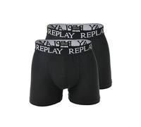 Boxershorts REPLAY "Boxershort 2er Pack", Herren, Gr. XL, schwarz, Obermaterial: 95% Baumwolle CO. 5% Elasthan EL., Unterhosen (11363224-XL) schwarz