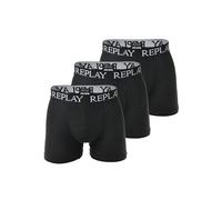 Boxershorts REPLAY "Boxershort 3er Pack", Herren, Gr. XXL, schwarz, Obermaterial: 95% Baumwolle CO. 5% Elasthan EL., Unterhosen (94826028-XXL) schwarz