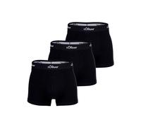 Boxershorts S.OLIVER "Boxershort 3er Pack", Herren, Gr. L, schwarz, Obermaterial: 92% Baumwolle CO. 8% Elasthan EL., Unterhosen (75905032-L) schwarz