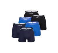 Boxershorts S.OLIVER "Boxershort 6er Pack", Herren, Gr. L, blau, Obermaterial: 92% Baumwolle CO. 8% Elasthan EL., Unterhosen (49995111-L) blau