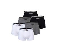 s.Oliver Herren Boxershorts, 6er Pack - Trunks, Hipsters, Baumwoll-Stretch Grau/Schwarz/Weiß XL