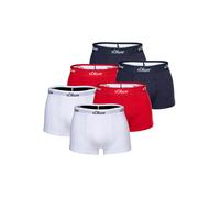S OLIVER s.Oliver Herren Boxershorts, 6er Pack - Trunks, Hipsters, Baumwoll-Stretch (TB_JH-34H_LS-6P) XL Rot/Marine/Weiß