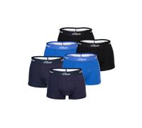 s.Oliver Herren Boxershorts, 6er Pack - Trunks, Hipsters, Baumwoll-Stretch Blau XXL