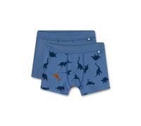 Boxershorts SANETTA "Boxershort 2er Pack", Jungen, Gr. 104, blau, Obermaterial: 95% Baumwolle CO. 5% Elasthan EL., Unterhosen (55963947-104) blau