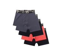 Boxershorts SANETTA "Boxershort 5er Pack", Jungen, Gr. 164, bunt (schwarz, grau, orange), Obermaterial: 95% Baumwolle CO. 5% Elasthan EL., Unterhosen (37099726-164) schwarz, grau, orange