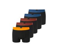 Boxershorts SCHIESSER "Boxershort 5PACK Shorts - 95/5 Multipacks 5er Pack", Herren, Gr. XL, bunt (schwarz, rot, orange), Obermaterial: 95% Baumwolle CO. 5% Elasthan EL., Unterhosen (19824358-XL) schwa