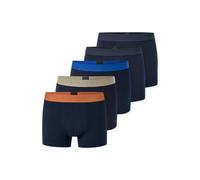 Boxershorts SCHIESSER "95/5 Multipacks", Herren, Gr. 10, Single Jersey, blau (931, sonstige), Single Jersey, Obermaterial: 95% Baumwolle, 5% Elasthan, körpernah, Unterhosen, ohne Eingriff, angenehm we