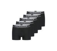 Schiesser Boxershorts – 5er-Pack Bio-Baumwolle 95/5, Webgummibund, Schwarz, Herren