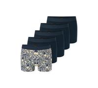 Boxershorts SCHIESSER "95/5 Multipacks", Herren, Gr. 7, blau (927, sonstiges), Single Jersey, Obermaterial: 95% Baumwolle, 5% Elasthan, körpernah, Unterhosen, ohne Eingriff, angenehm weich (67555100-7