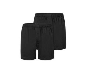 Boxershorts SCHIESSER "Boxershort 2er Pack", Herren, Gr. S, schwarz, Obermaterial: 100% Baumwolle CO., Unterhosen (57685168-S) schwarz