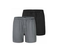 Boxershorts SCHIESSER "Boxershort 2er Pack", Herren, Gr. XXL, schwarz (schwarz, grau), Obermaterial: 100% Baumwolle CO., Unterhosen (60980631-XXL) schwarz, grau