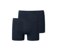 Boxershorts SCHIESSER "Boxershort 2er Pack", Jungen, Gr. 152, blau (dunkelblau), Obermaterial: 95% Baumwolle CO. 5% Elasthan EL., Unterhosen (44965650-152) dunkelblau