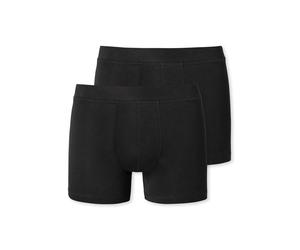 Boxershorts SCHIESSER "Boxershort 2er Pack", Jungen, Gr. 152, schwarz, Obermaterial: 95% Baumwolle CO. 5% Elasthan EL., Unterhosen (81714700-152) schwarz
