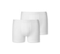 Boxershorts SCHIESSER "Boxershort 2er Pack", Jungen, Gr. 152, weiß, Obermaterial: 95% Baumwolle CO. 5% Elasthan EL., Unterhosen (58271116-152) weiß