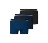 Boxershorts SCHIESSER "Boxershort 3er Pack", Herren, Gr. XL, schwarz (schwarz, blau), Obermaterial: 95% Baumwolle CO. 5% Elasthan EL., Unterhosen (82137369-XL) schwarz, blau