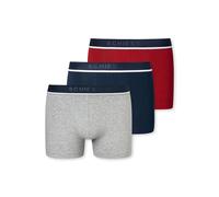 Boxershorts SCHIESSER "Boxershort 3er Pack", Herren, Gr. XXL, bunt (rot, blau, grau), Obermaterial: 95% Baumwolle CO. 5% Elasthan EL., Unterhosen (24829459-XXL) rot, blau, grau