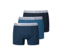 Boxershorts SCHIESSER "Boxershort 3er Pack", Jungen, Gr. 164, blau, Obermaterial: 95% Baumwolle CO. 5% Elasthan EL., Unterhosen (54201213-164) blau
