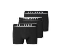 Schiesser Herren 3 Pack Boxershorts Bio Baumwolle Multipack - 95/5 Organic, schwarz_173983, 7/ XL