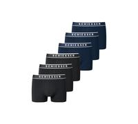 Boxershorts SCHIESSER "Boxershort 3PACK Shorts 6er Pack", Herren, Gr. XL, schwarz (schwarz, dunkelblau), Obermaterial: 95% Baumwolle CO. 5% Elasthan EL., Unterhosen (37086053-XL) schwarz, dunkelblau
