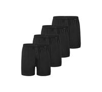 SCHIESSER Herren Jersey-Boxershorts, 4er Pack - 4Pack Boxershorts, Baumwolle, einfarbig Schwarz 2XL
