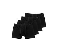 Boxershorts SCHIESSER "Boxershort 4er Pack", Herren, Gr. M, schwarz, Obermaterial: 95% Baumwolle CO. 5% Elasthan EL., Unterhosen (85064318-M) schwarz
