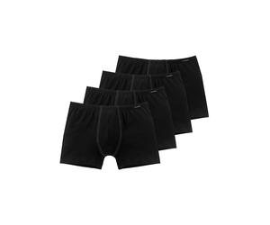 Boxershorts SCHIESSER "Boxershort 4er Pack", Herren, Gr. M, schwarz, Obermaterial: 95% Baumwolle CO. 5% Elasthan EL., Unterhosen (85064318-M) schwarz