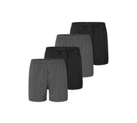 Boxershorts SCHIESSER "Boxershort 4er Pack", Herren, Gr. XXL, bunt (schwarz, weiß), Obermaterial: 100% Baumwolle CO., Unterhosen (53767365-XXL) schwarz, weiß
