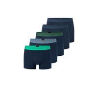 SCHIESSER Herren Boxershorts, 5er Pack - Serie "95/5", Unterhose, Logobund Blau/Schwarz/Grün / M M Mehrfarbig