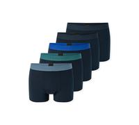 Boxershorts SCHIESSER "Boxershort 5PACK Shorts - 95/5 Multipacks 5er Pack", Herren, Gr. XL, bunt (blau, grün, grau), Obermaterial: 95% Baumwolle CO. 5% Elasthan EL., Unterhosen (97594735-XL) blau, grü