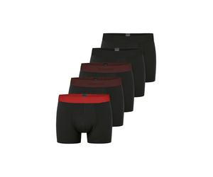 Boxershorts SCHIESSER "Boxershort 5PACK Shorts - 95/5 Multipacks 5er Pack", Herren, Gr. XL, bunt (schwarz, rot), Obermaterial: 95% Baumwolle CO. 5% Elasthan EL., Unterhosen (45824100-XL) schwarz, rot