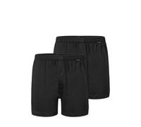 Schiesser Herren Jersey-Boxershorts 2er-Pack Baumwolle weich Schwarz