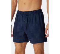 Schiesser Herren Boxershort für Männer weich und bequem ohne Gummibund Bio Baumwolle-Cotton Casual Unterwäsche, dunkelblau_180507, 6/ L