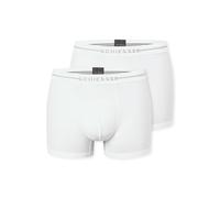 Boxershorts SCHIESSER "Cotton Flex", Herren, Gr. 5, 100, weiß, Single Jersey, Obermaterial: 85% Baumwolle, 10% Polyamid, 5% Elasthan, körpernah, Unterhosen, Baumwollmischung, ohne störende Seitennähte