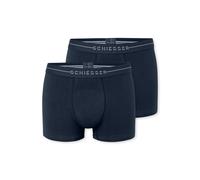 Boxershorts SCHIESSER "Cotton Flex", Herren, Gr. 8, blau (801, admiral), Single Jersey, Obermaterial: 85% Baumwolle, 10% Polyamid, 5% Elasthan, körpernah, Unterhosen, Baumwollmischung, ohne störende S