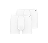 Boxershorts SCHIESSER "Essentials", Herren, Gr. 4, weiß (100, weiß), Single Jersey, Obermaterial: 95% Baumwolle, 5% Elasthan, eng, Unterhosen, mit angenehm weichem Bund (29079522-4) 100, weiß