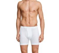 Schiesser Herren Kurze Hose Cotton Essentials Doppelripp Weiß Größe 7 (XL)