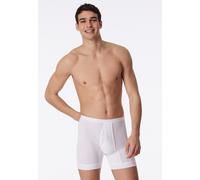 Boxershorts SCHIESSER "Original Classics", Herren, Gr. 7, weiß (100, weiß), Doppelripp, Obermaterial: 100% Baumwolle, körpernah, Unterhosen, mit Eingriff, etwas längeres Bein (24521732-7) 100, weiß